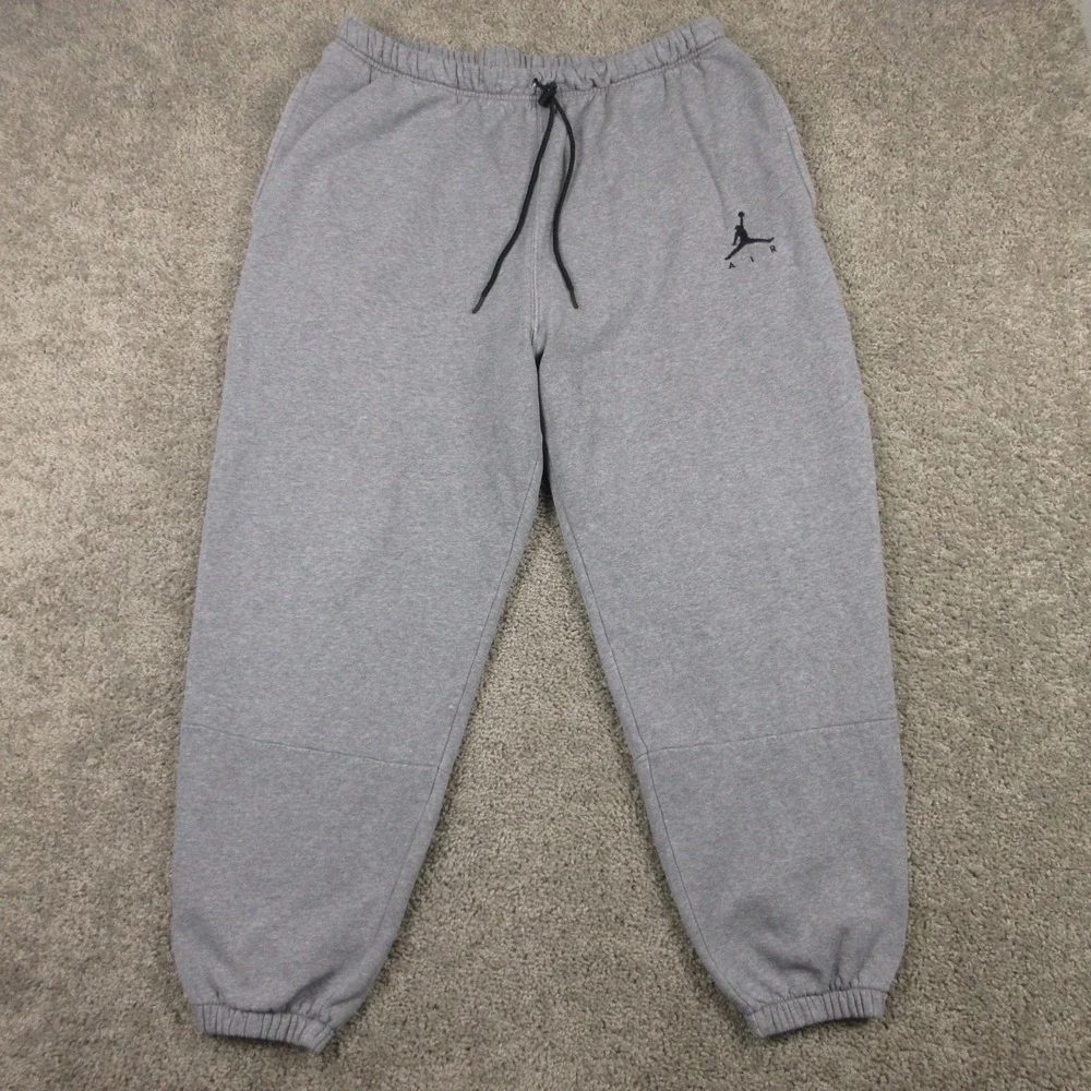 Air Jordan Sweatpants Mens 2XL Gray Fleece Jump Man Basketball Comfort Casual